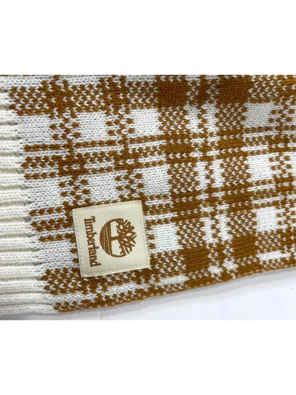 NWT Unisex Timberland Plaid Scarf Rectangle Knit